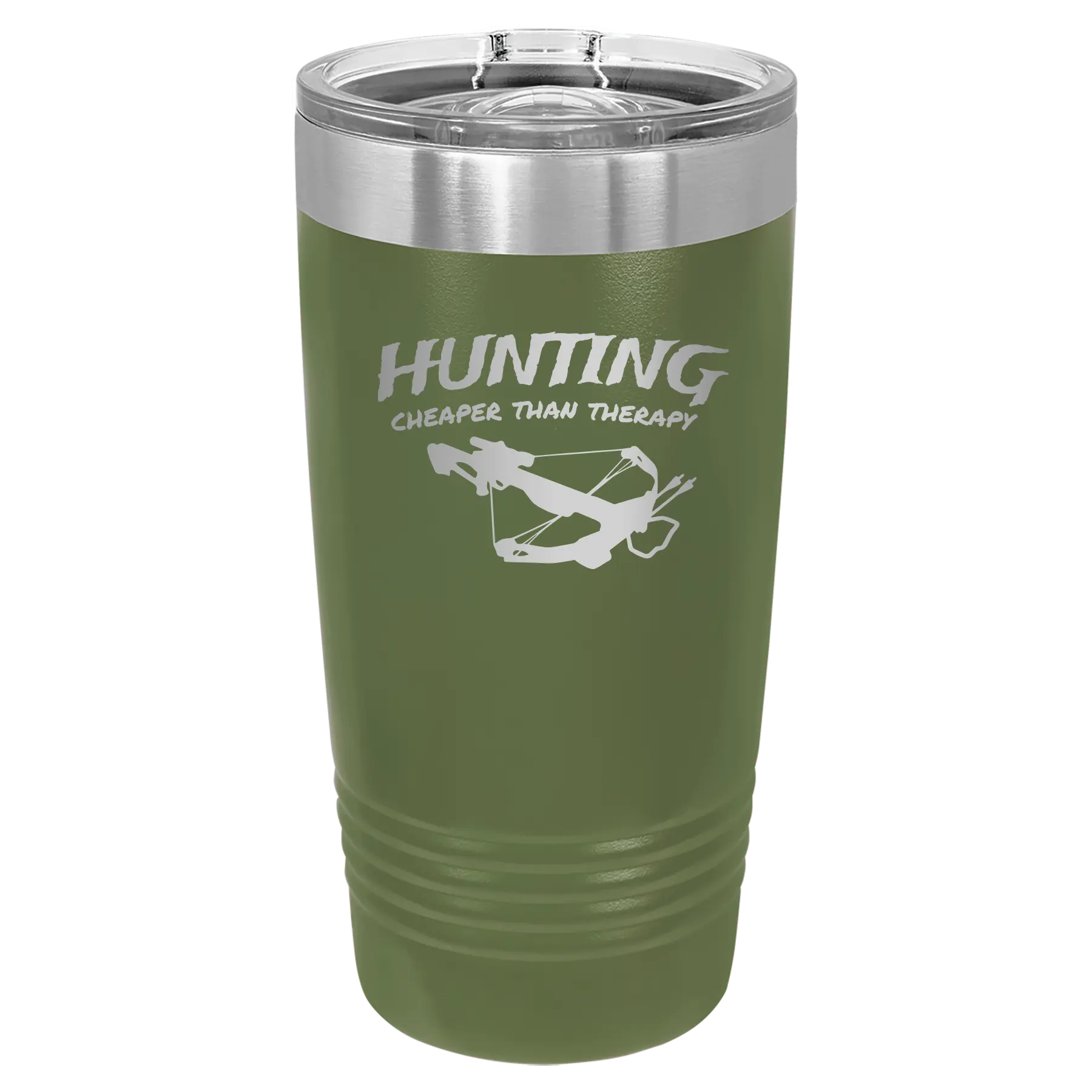 Hunting Cheaper than Therapy 20 oz Tumbler | Olive Green