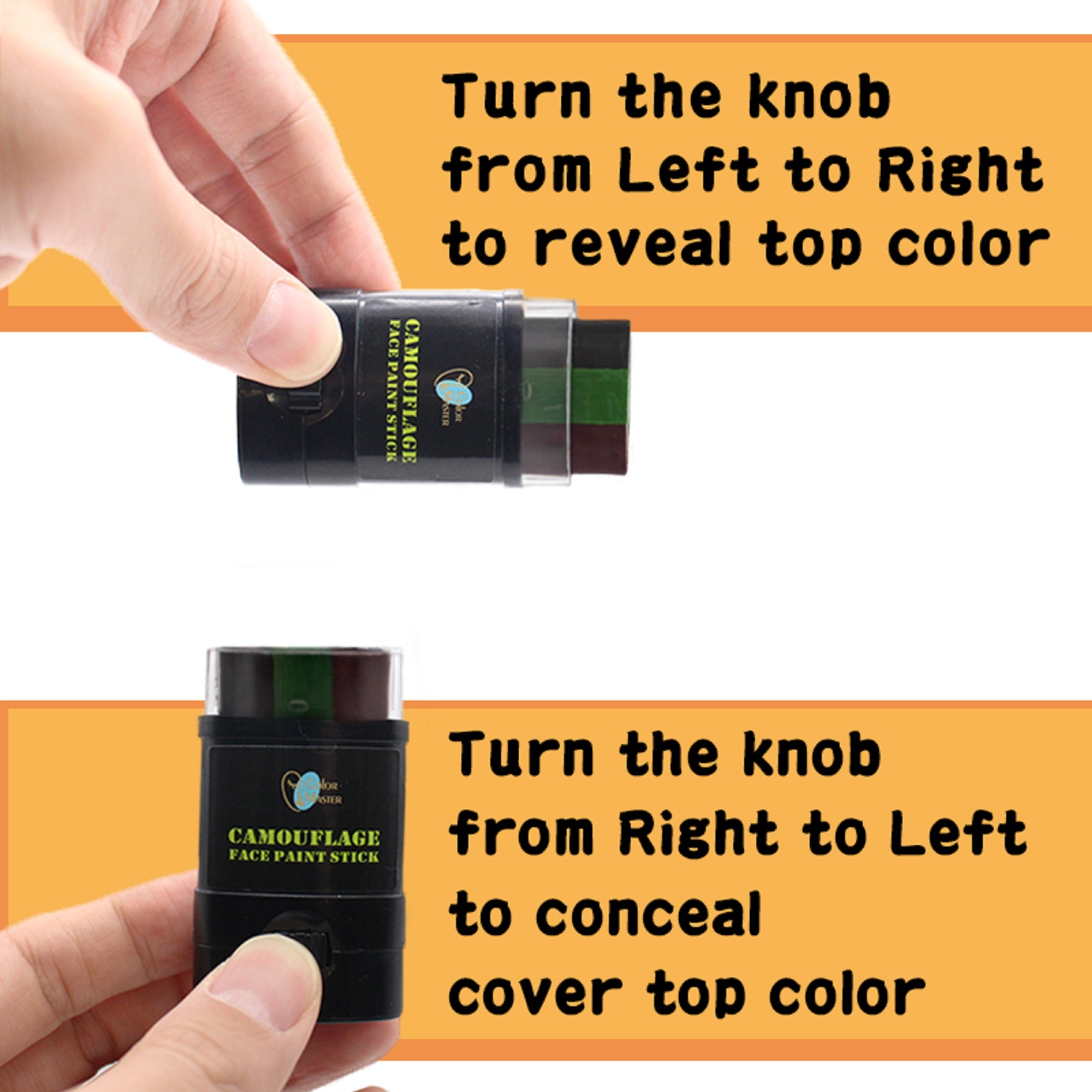 Camo Face Paint Stick – Easy-Apply Camouflage Colors, Non-Toxic