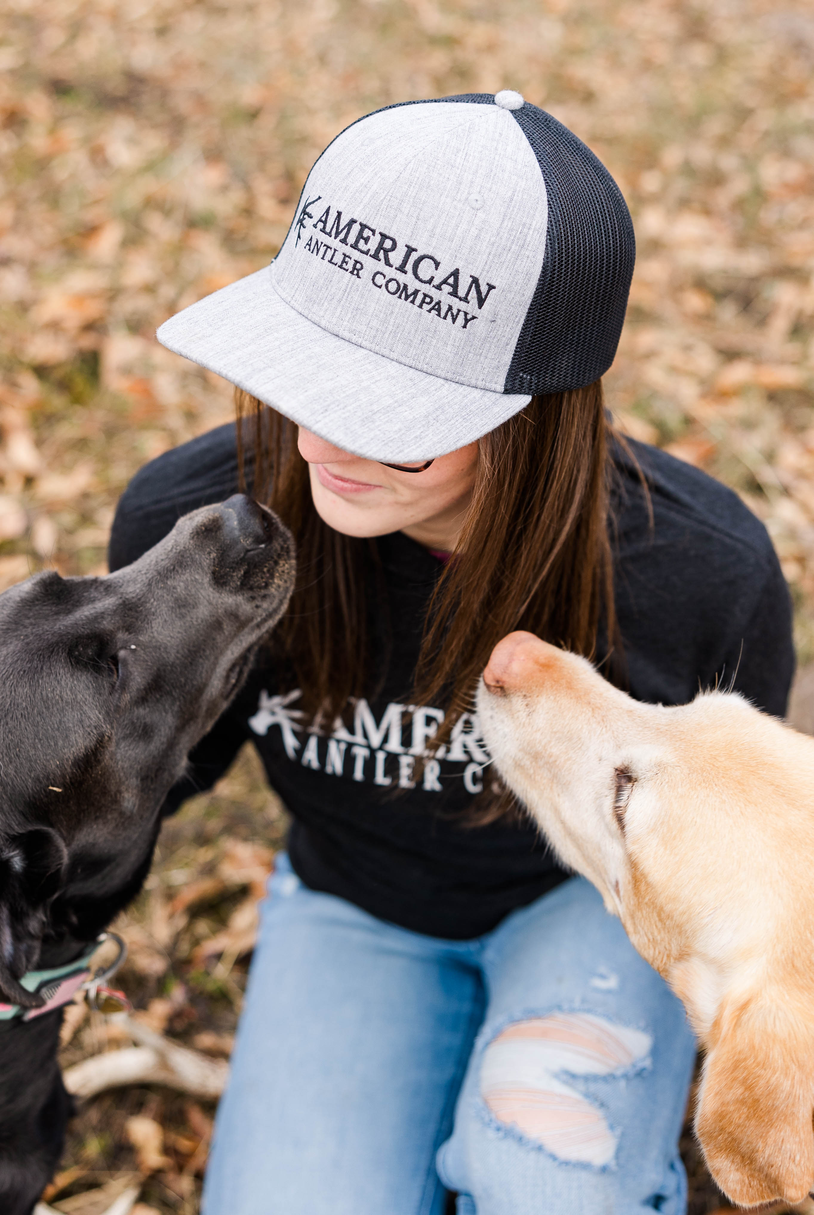 American Antler Logo Snapback Hat
