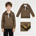 Camo long sleeves duck kids pocket zipper pullover
