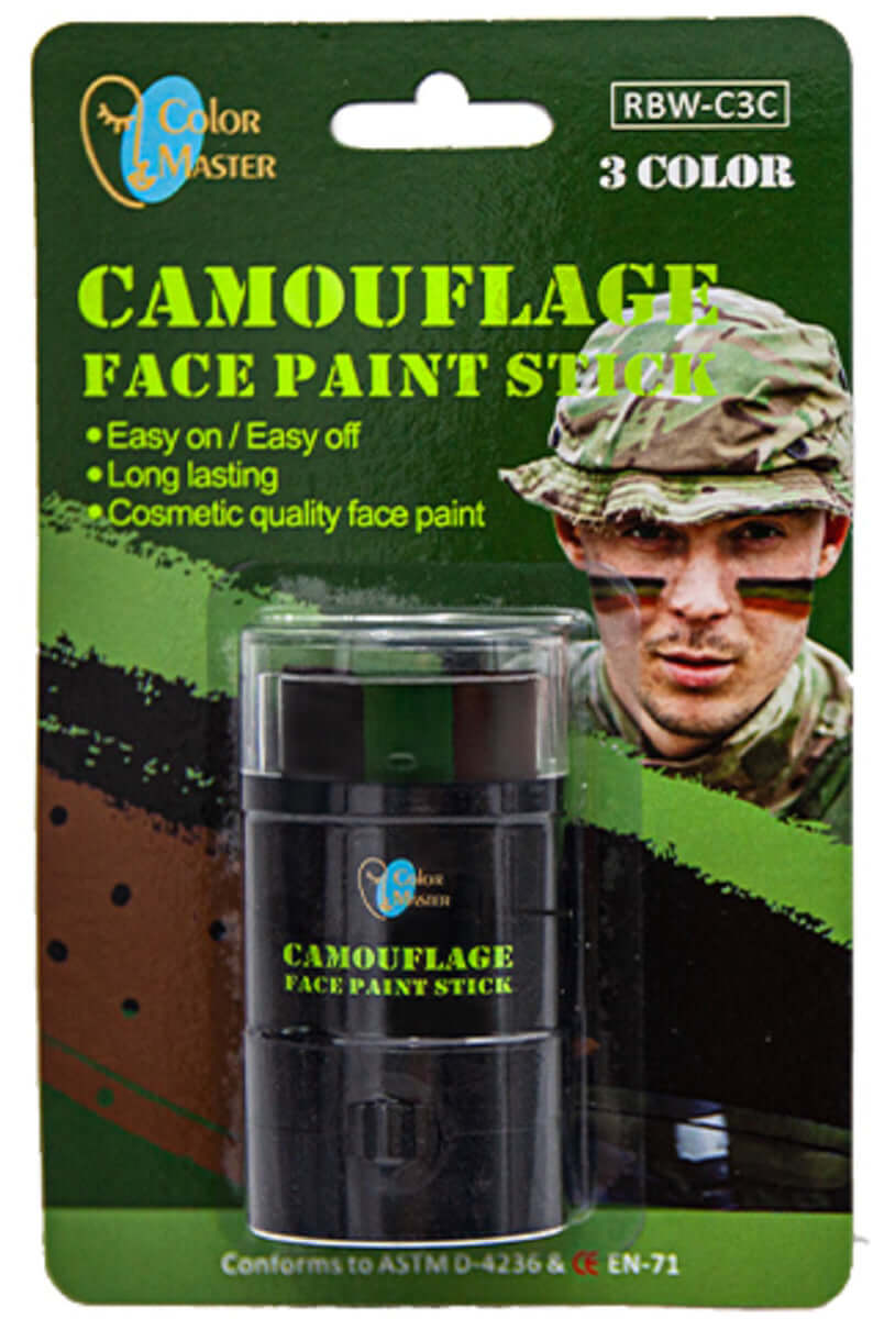 Camo Face Paint Stick – Easy-Apply Camouflage Colors, Non-Toxic